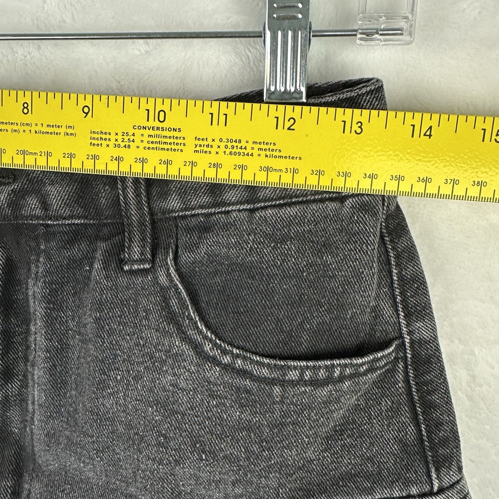 Shein Womens Black Washed Denim Skirt Small 4 Side Cargo Pockets‎ - Picture 5 of 13
